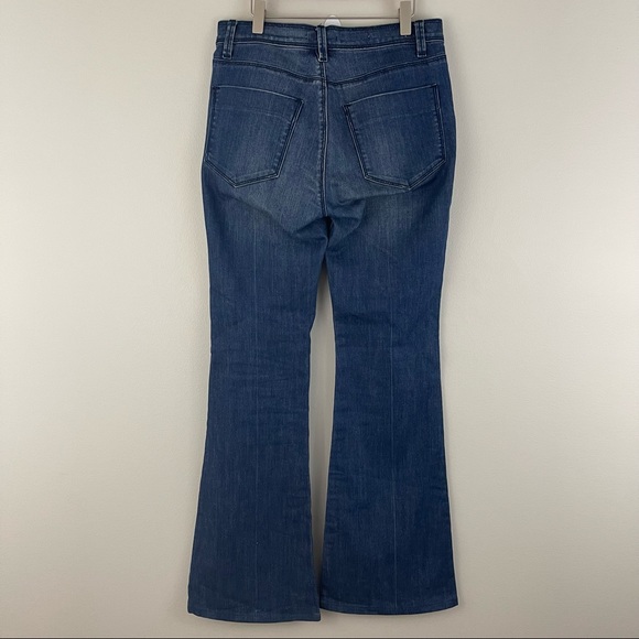 ANTHROPOLOGIE Silence + Noise Dark Denim High Rise Flare Jeans Sz 27 - Picture 6 of 10